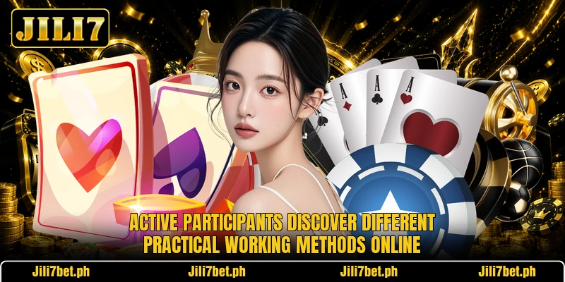 Active participants discover different practical working methods online Active participants discover different practical working methods online